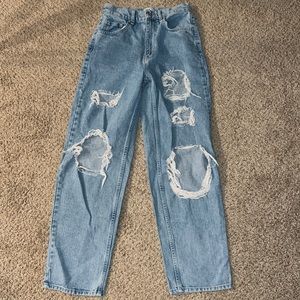 high rise baggy jeans